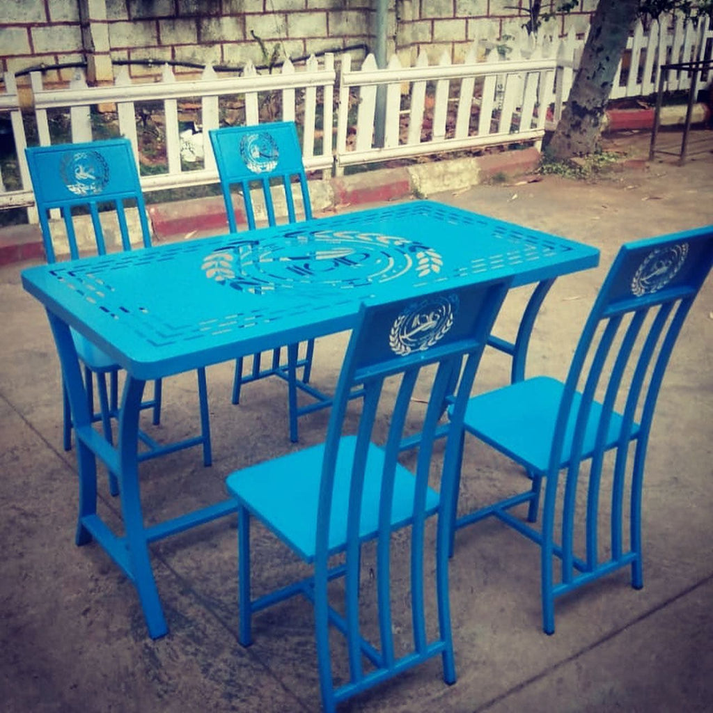 DesignmintDecor - Blue Dining Table and chairs 