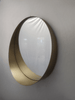 DesignmintDecor - Curvo Metal Wall Mirror in Dusty Gold 