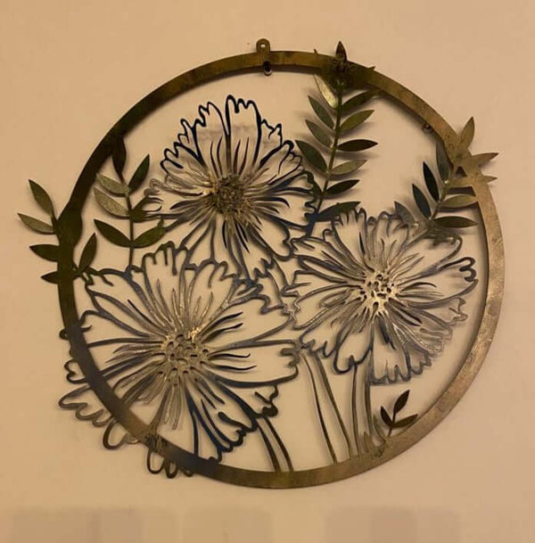 DesignmintDecor - Chrysanthemum Metal Wall Art 