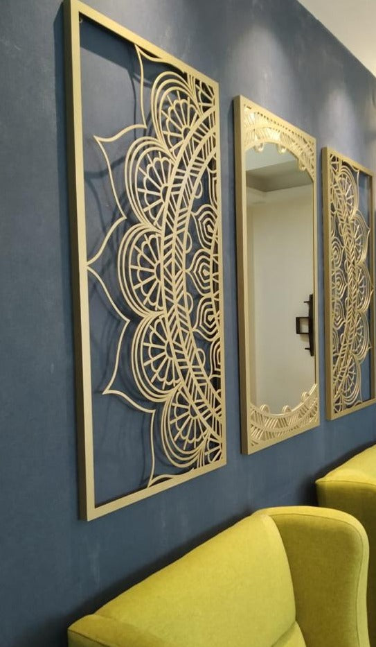 Mandala Art with Mirror ( Set of 3) 
fancy wall mirrors for living room
metal wall decor with mirror
mirrors for home
decorative mirrors for home
mirrors for a wall
mirrors for bedroom
fancy wall mirrors for living room
